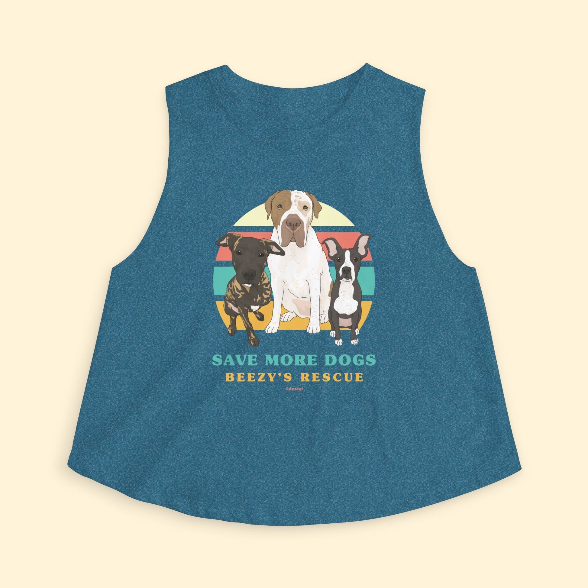 Cropped Muscle Tank | FUNDRAISER | Beezy's Rescue - Detezi Designs - 21999258993183374711