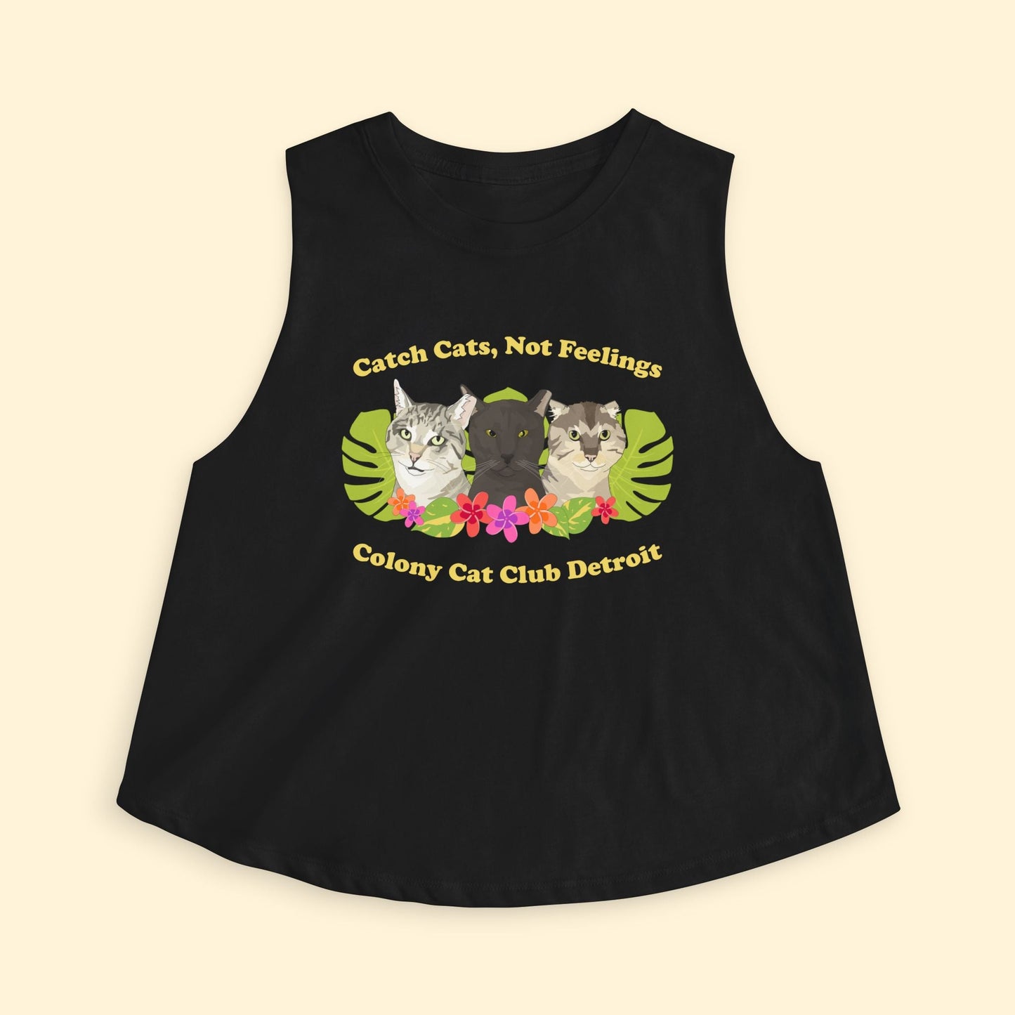 Cropped Muscle Tank | FUNDRAISER | Colony Cat Club - Detezi Designs - 10290943645016305005