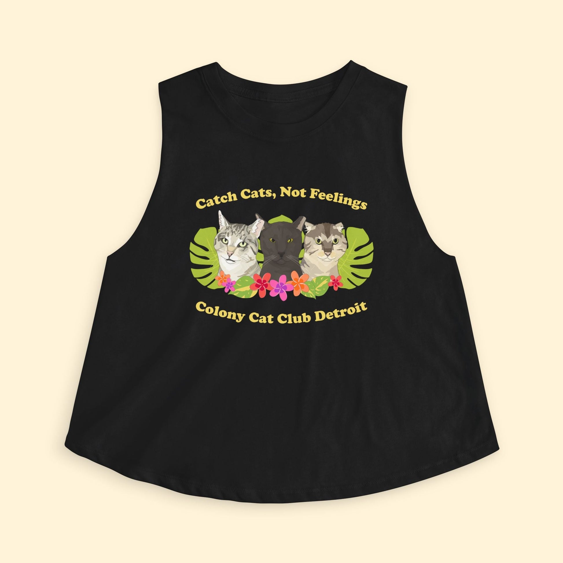 Cropped Muscle Tank | FUNDRAISER | Colony Cat Club - Detezi Designs - 10290943645016305005