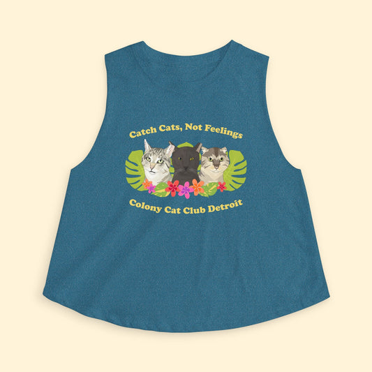 Cropped Muscle Tank | FUNDRAISER | Colony Cat Club - Detezi Designs - 97562896232540455433
