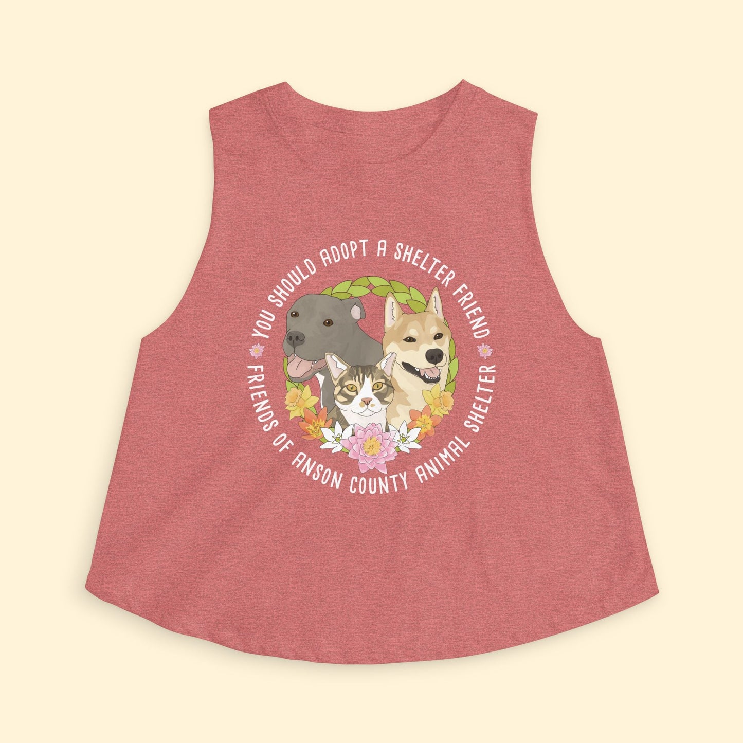 Cropped Muscle Tank | FUNDRAISER | Friends of Anson County Animal Shelter | Spring - Detezi Designs - 23947286194637639306