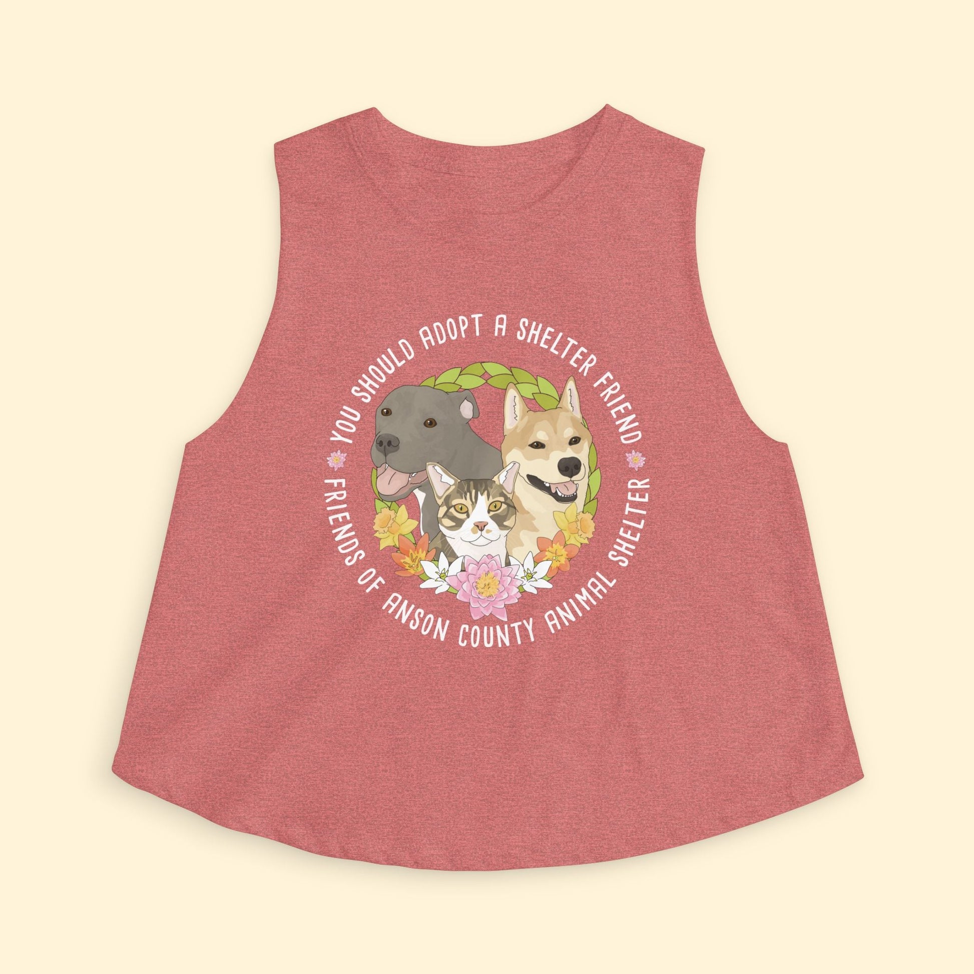 Cropped Muscle Tank | FUNDRAISER | Friends of Anson County Animal Shelter | Spring - Detezi Designs - 23947286194637639306