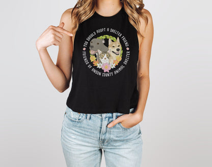 Cropped Muscle Tank | FUNDRAISER | Friends of Anson County Animal Shelter | Spring - Detezi Designs - 24918527025064498391