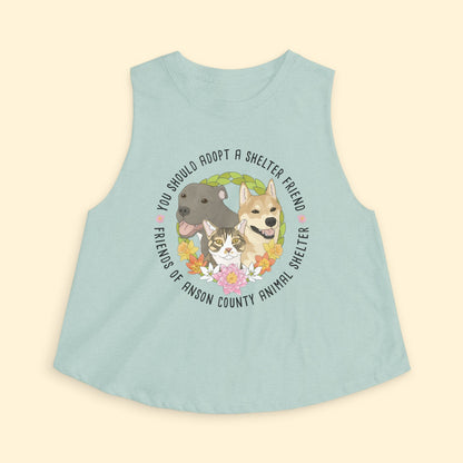 Cropped Muscle Tank | FUNDRAISER | Friends of Anson County Animal Shelter | Spring - Detezi Designs - 24918527025064498391