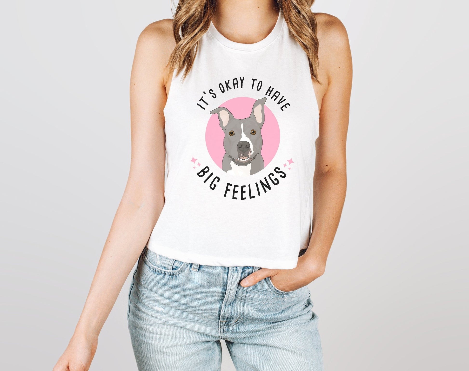 Cropped Muscle Tank | FUNDRAISER | Friends of City Dogs Cleveland - Detezi Designs-32348157209097477794