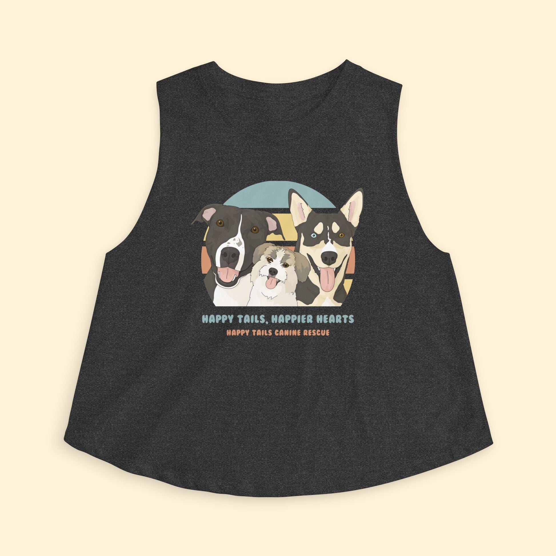 Cropped Muscle Tank | FUNDRAISER | Happy Tails Canine Rescue - Detezi Designs-11806065444802579899