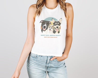 Cropped Muscle Tank | FUNDRAISER | Happy Tails Canine Rescue - Detezi Designs-27580849129776335295