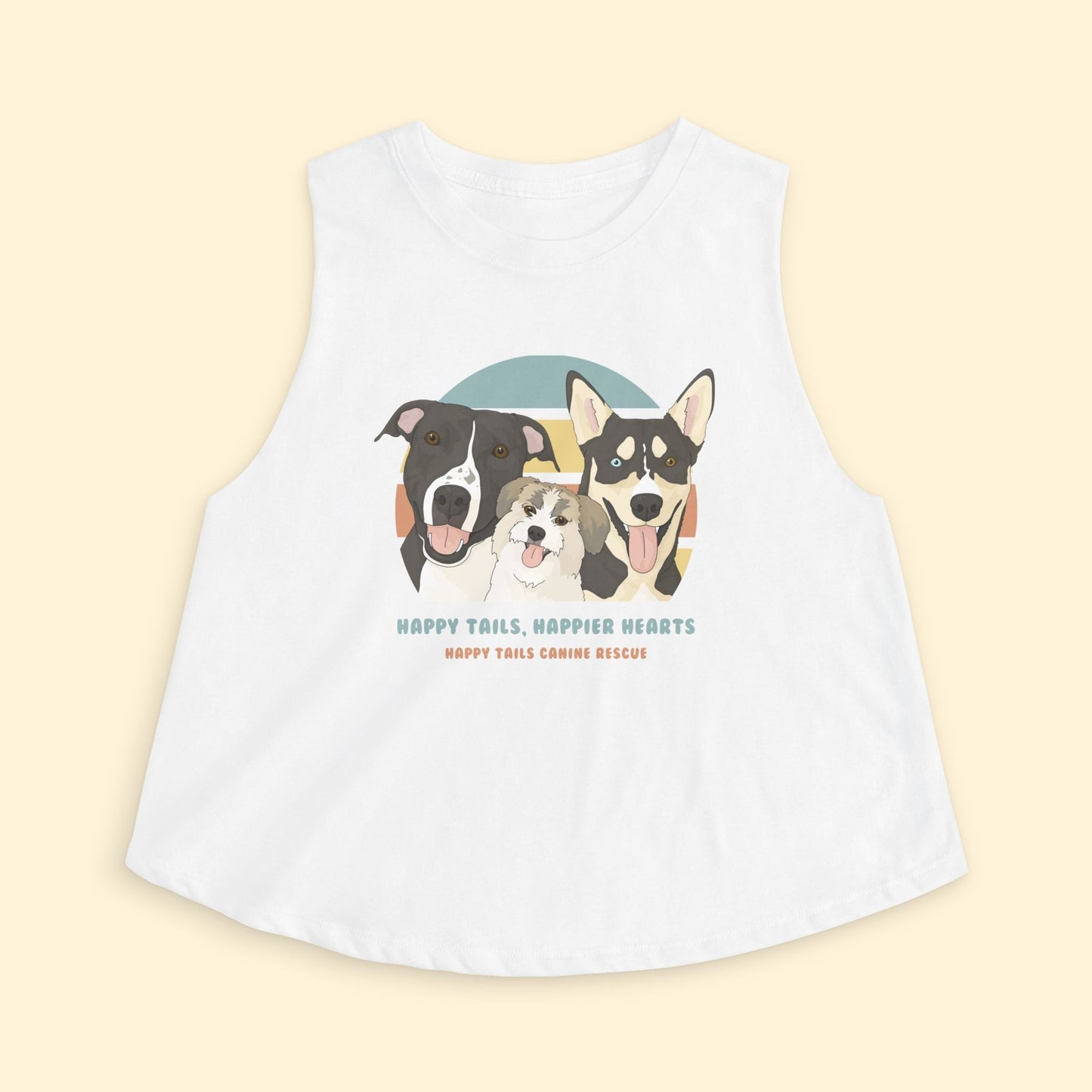 Cropped Muscle Tank | FUNDRAISER | Happy Tails Canine Rescue - Detezi Designs-29361289673236828292