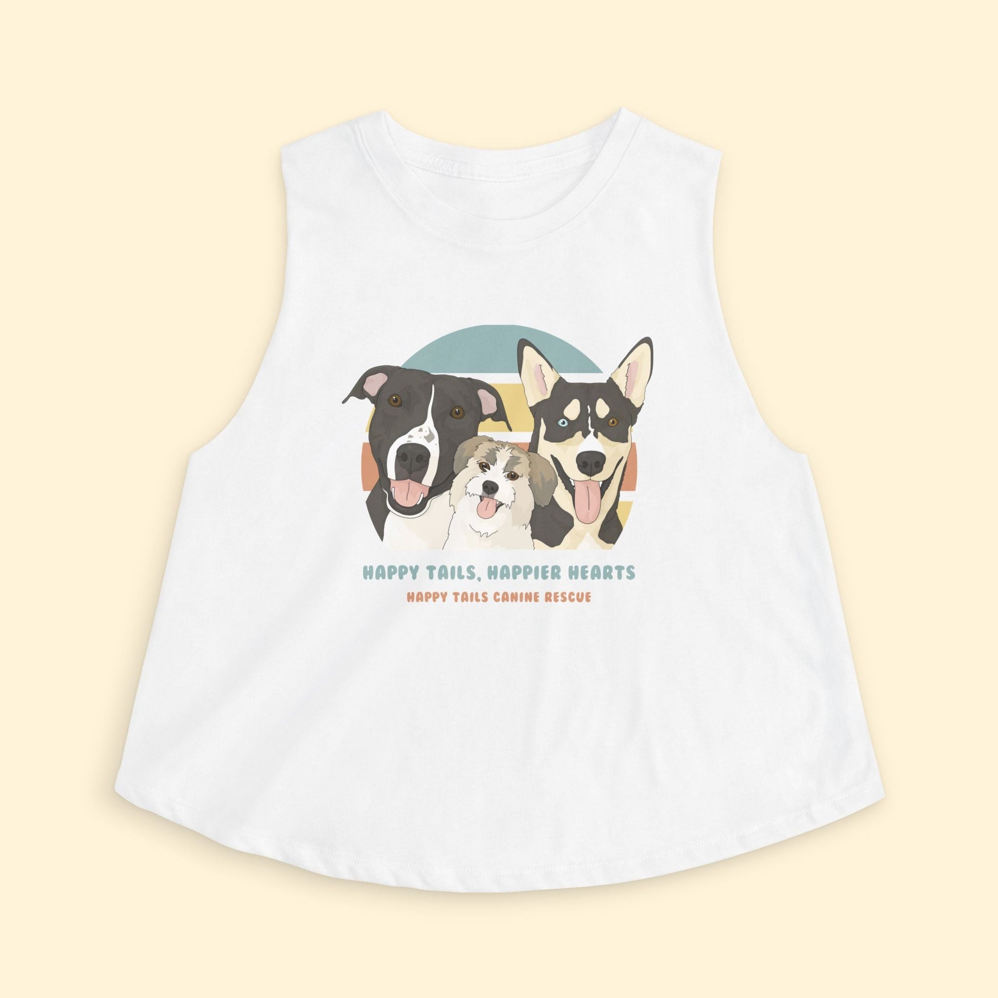 Cropped Muscle Tank | FUNDRAISER | Happy Tails Canine Rescue - Detezi Designs-29361289673236828292