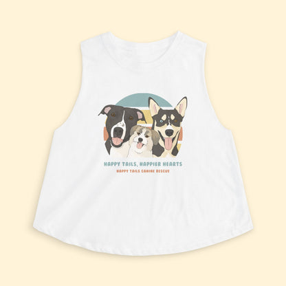 Cropped Muscle Tank | FUNDRAISER | Happy Tails Canine Rescue - Detezi Designs-29361289673236828292