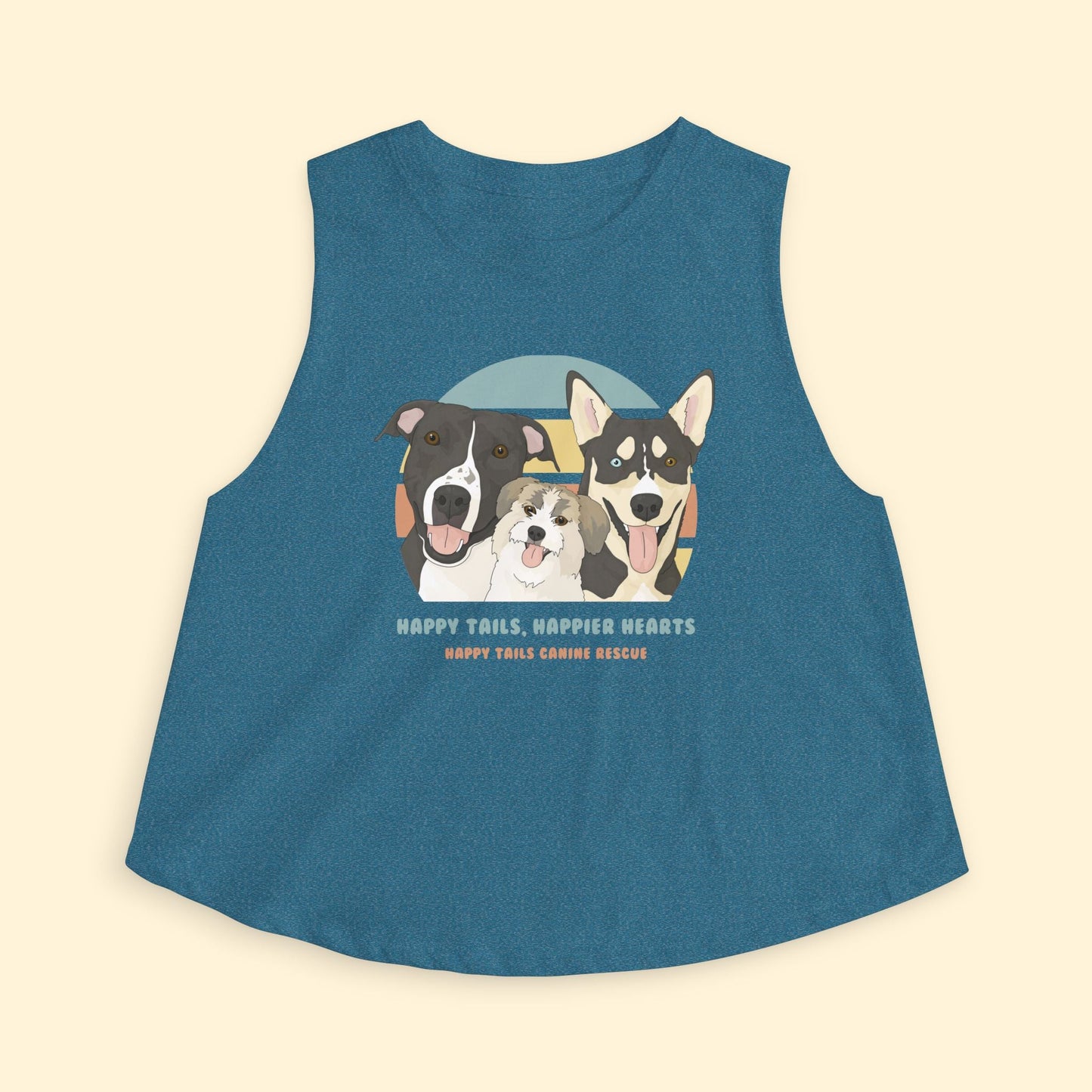 Cropped Muscle Tank | FUNDRAISER | Happy Tails Canine Rescue - Detezi Designs-94774804855744381447