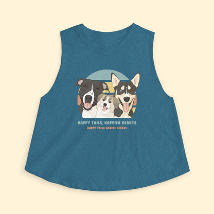 Cropped Muscle Tank | FUNDRAISER | Happy Tails Canine Rescue - Detezi Designs-94774804855744381447