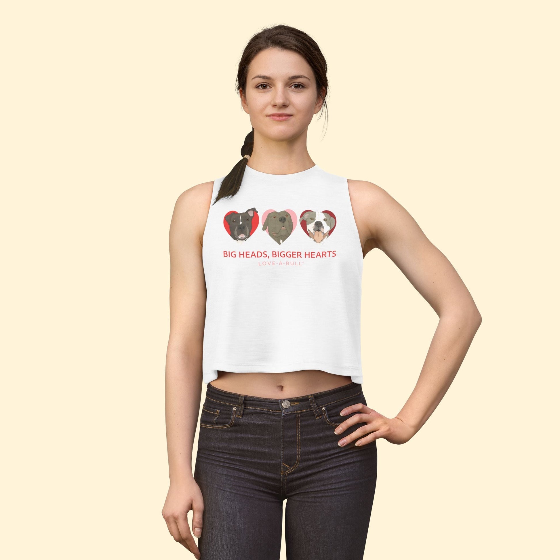 Cropped Muscle Tank | FUNDRAISER | Love - A - Bull - Detezi Designs - 15504969905500333416