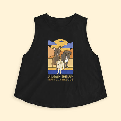 Cropped Muscle Tank | FUNDRAISER | Mutt Luv Rescue - Detezi Designs - 15238726931614581104