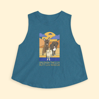 Cropped Muscle Tank | FUNDRAISER | Mutt Luv Rescue - Detezi Designs - 22842358985885502992