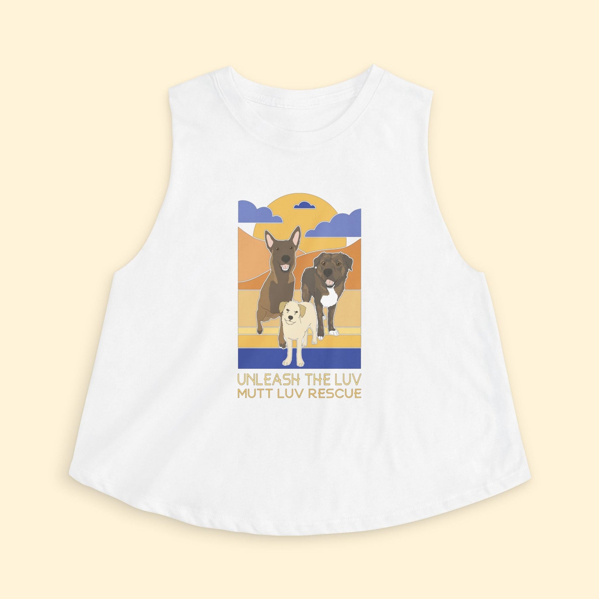 Cropped Muscle Tank | FUNDRAISER | Mutt Luv Rescue - Detezi Designs - 93913544086321640263