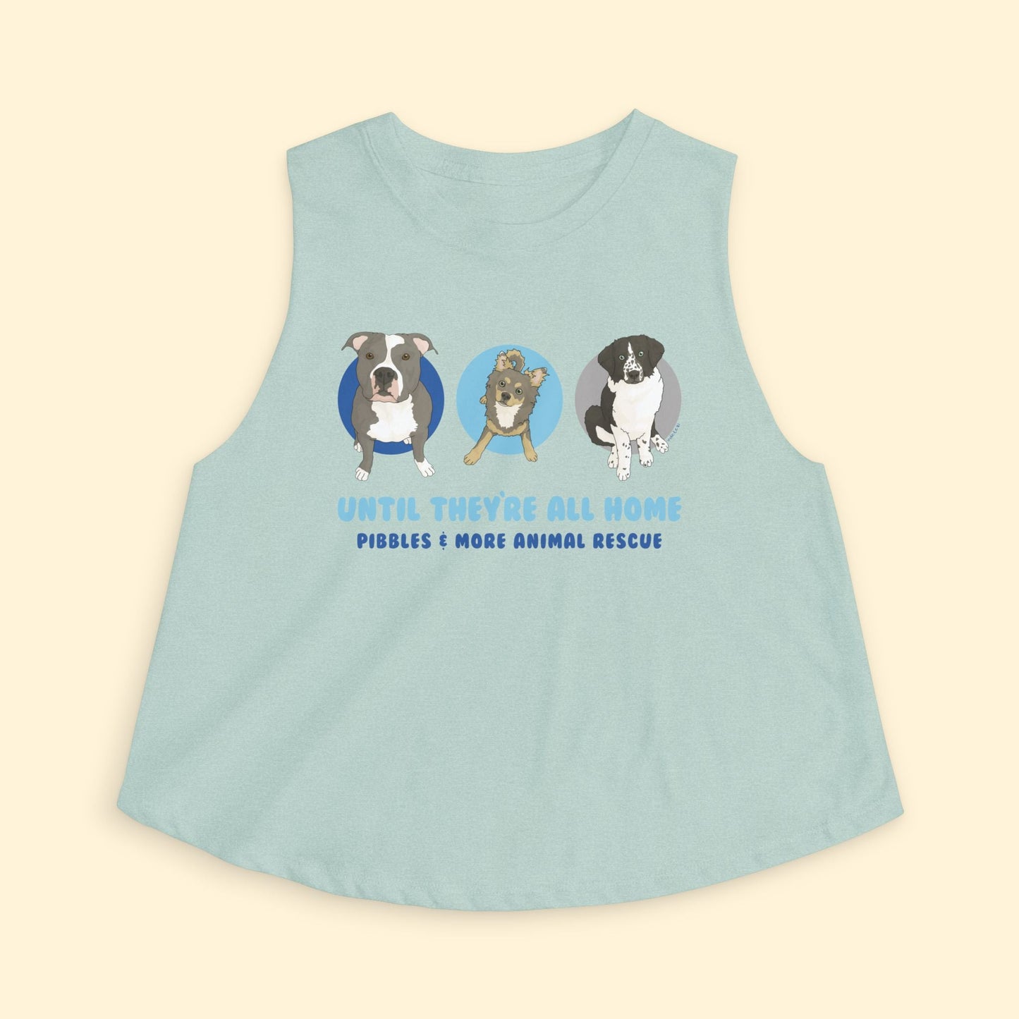 Cropped Muscle Tank | FUNDRAISER | Pibbles & More Animal Rescue - Detezi Designs - 11698851035106873332