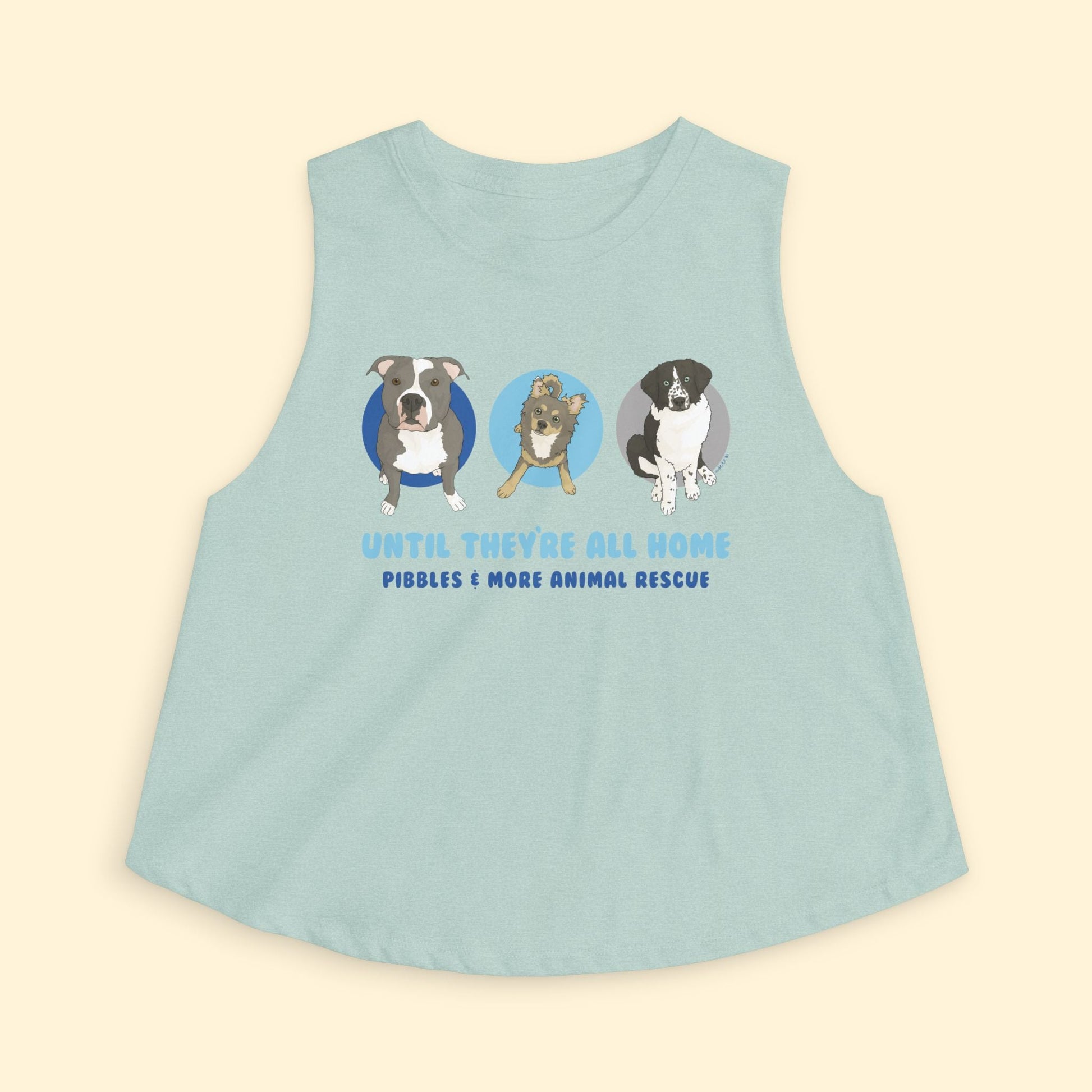 Cropped Muscle Tank | FUNDRAISER | Pibbles & More Animal Rescue - Detezi Designs - 11698851035106873332