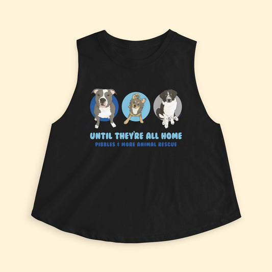 Cropped Muscle Tank | FUNDRAISER | Pibbles & More Animal Rescue - Detezi Designs - 99084615029688028695