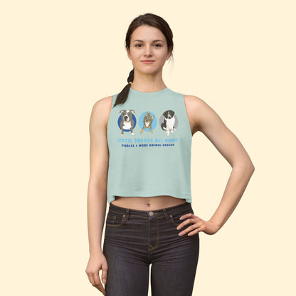 Cropped Muscle Tank | FUNDRAISER | Pibbles & More Animal Rescue - Detezi Designs - 99084615029688028695