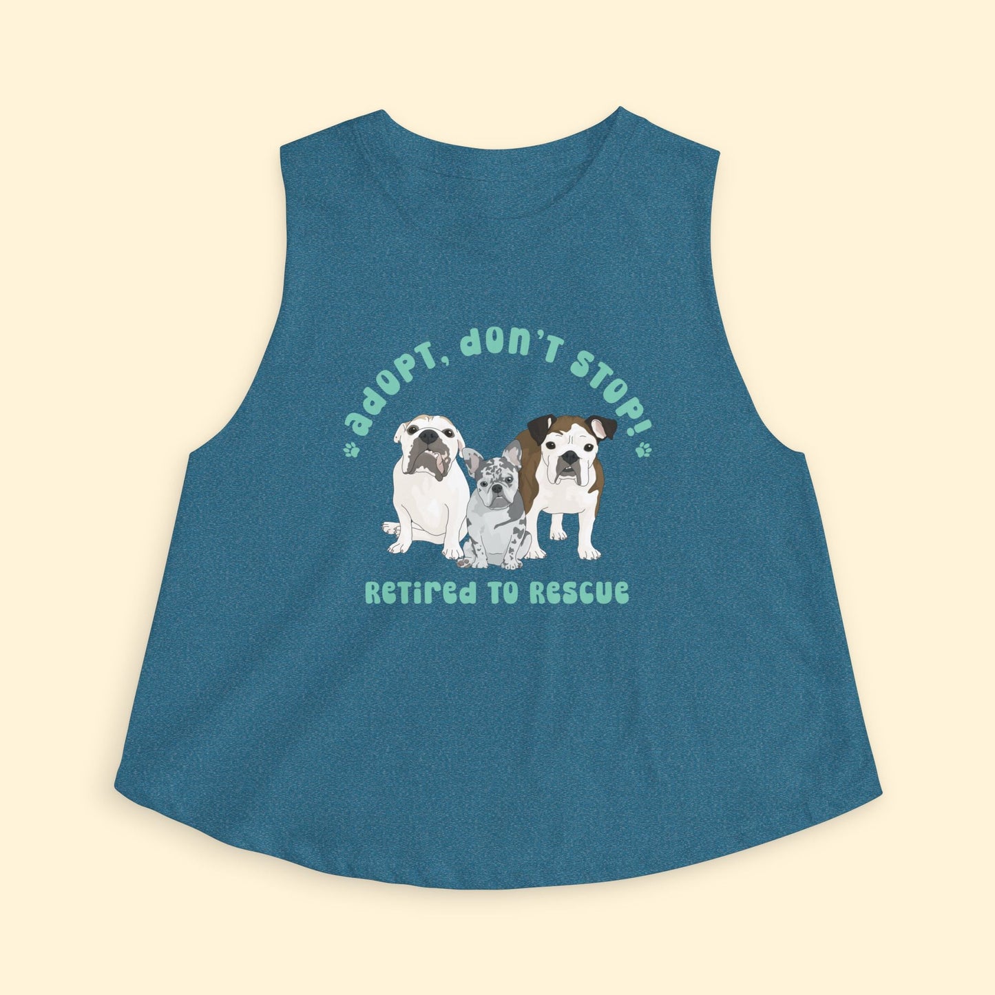 Cropped Muscle Tank | FUNDRAISER | Retired to Rescue - Detezi Designs - 21468812138939987793