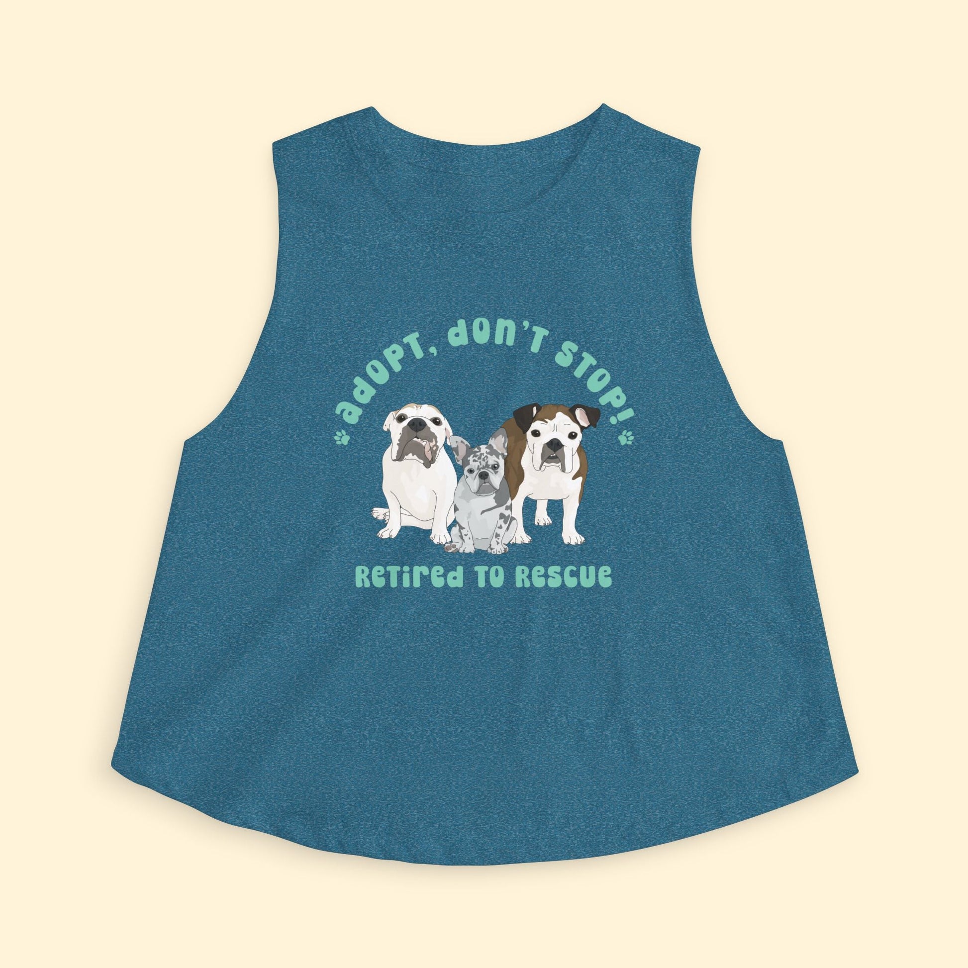 Cropped Muscle Tank | FUNDRAISER | Retired to Rescue - Detezi Designs - 21468812138939987793