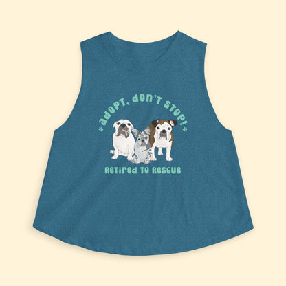 Cropped Muscle Tank | FUNDRAISER | Retired to Rescue - Detezi Designs - 21468812138939987793