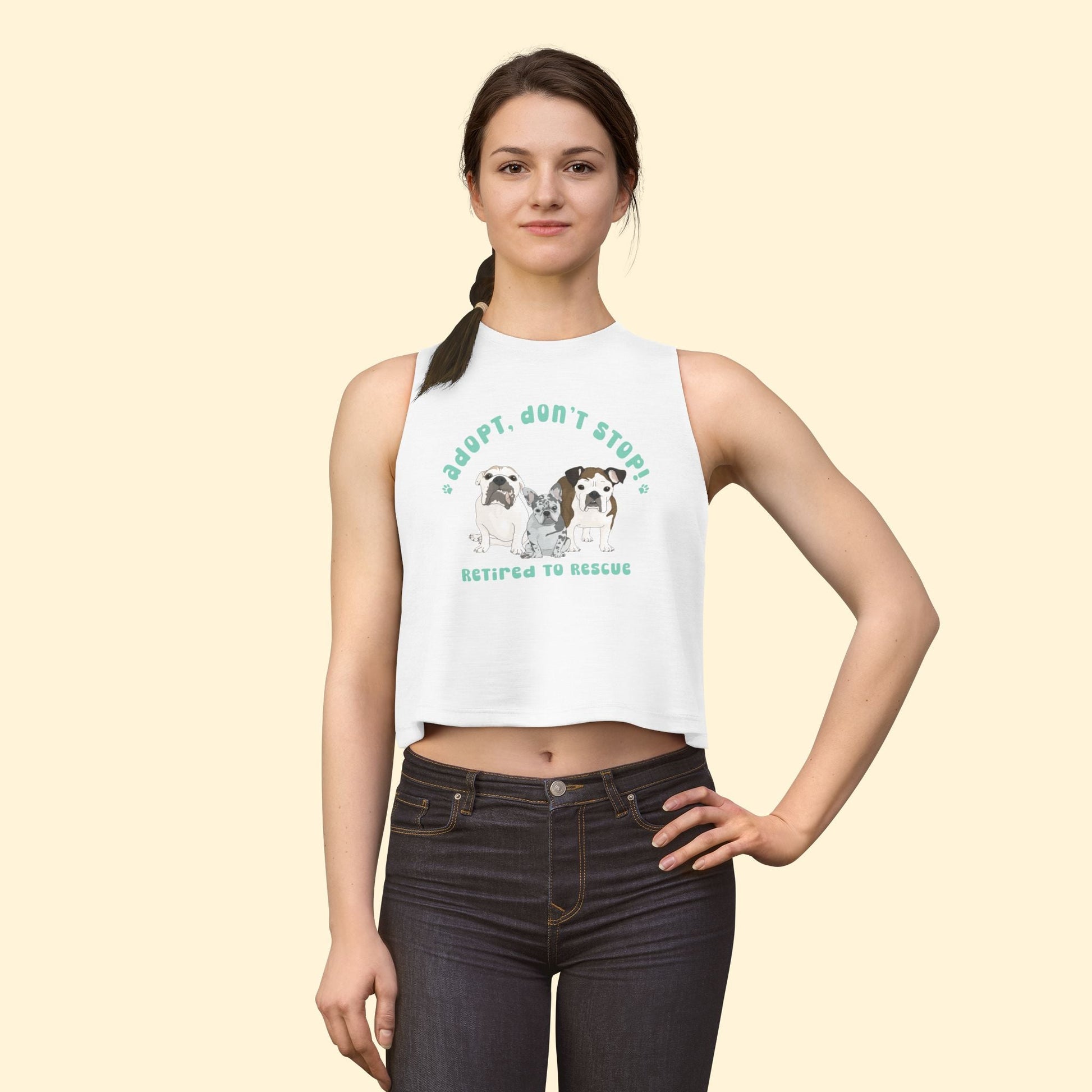 Cropped Muscle Tank | FUNDRAISER | Retired to Rescue - Detezi Designs - 21468812138939987793