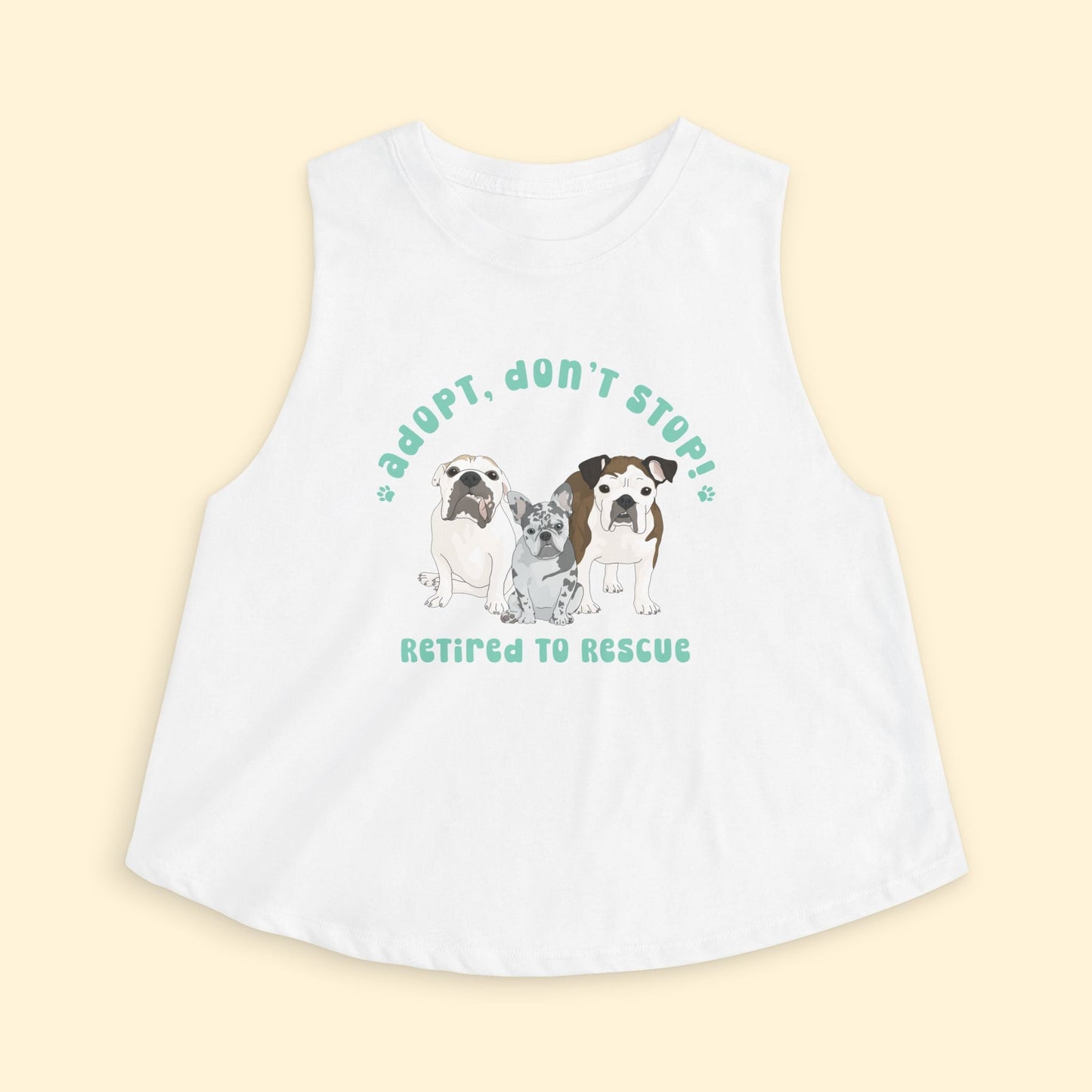 Cropped Muscle Tank | FUNDRAISER | Retired to Rescue - Detezi Designs - 21912442057882807303