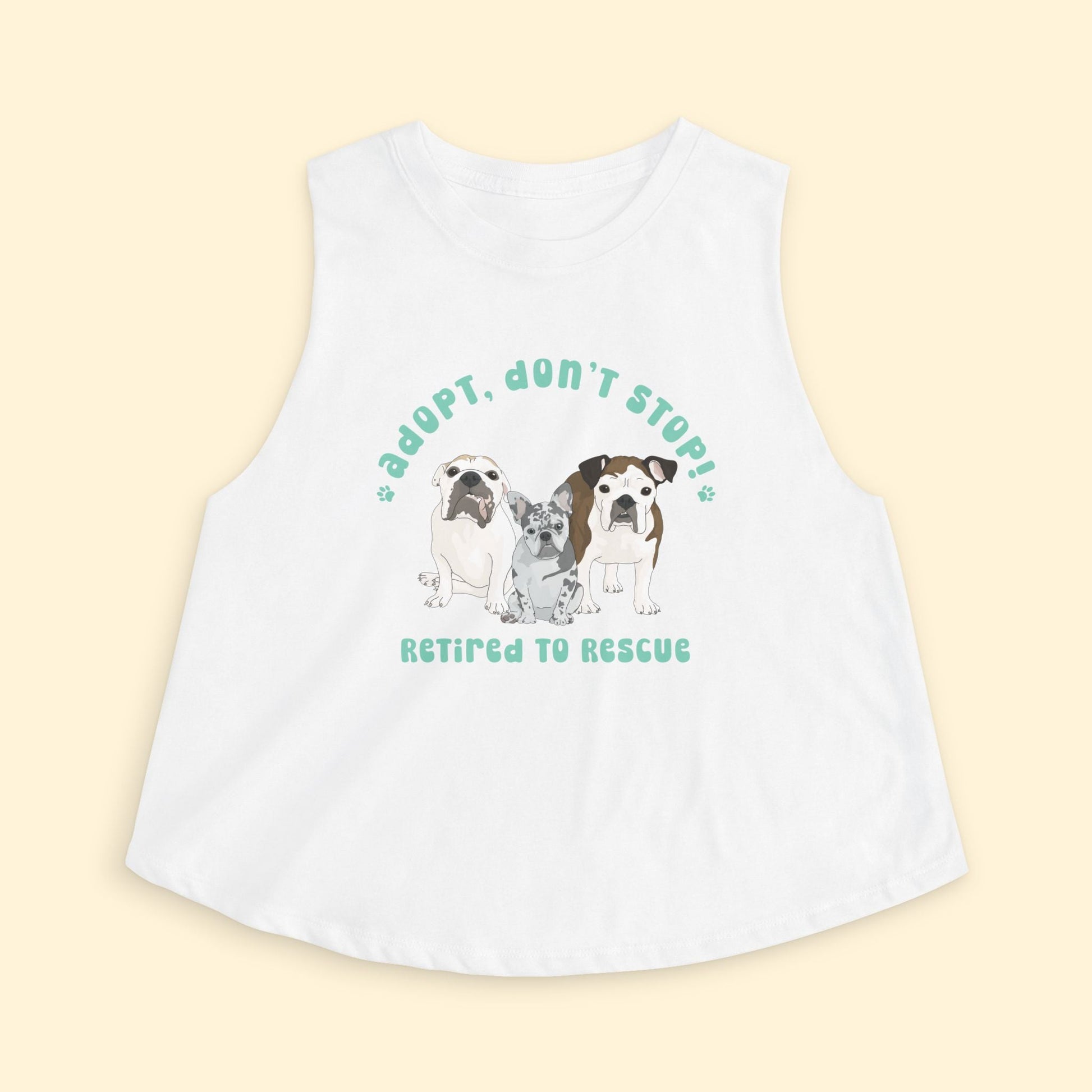 Cropped Muscle Tank | FUNDRAISER | Retired to Rescue - Detezi Designs - 21912442057882807303
