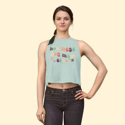 Cropped Muscle Tank | Hot Mess Dog Mom Club - Detezi Designs - 21931853567448830350