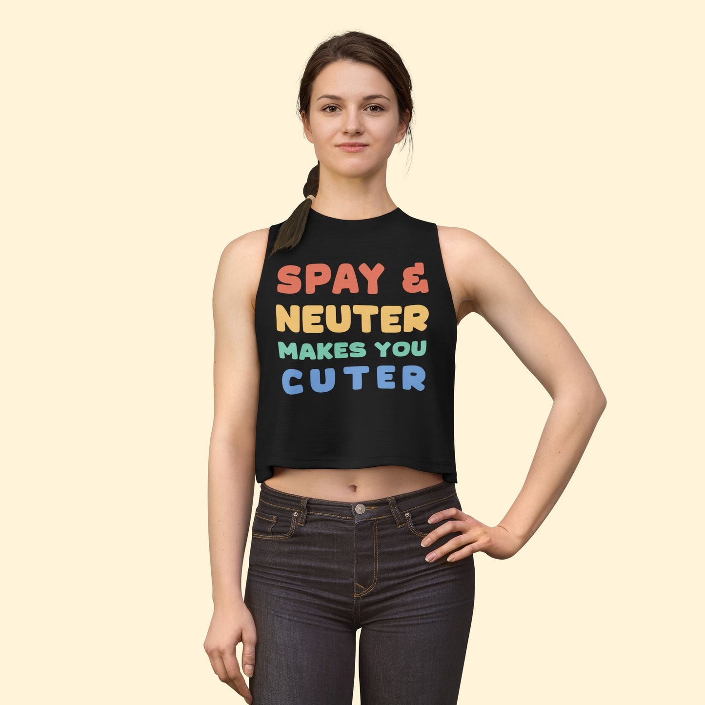 Cropped Muscle Tank | Makes You Cuter - Detezi Designs - 10513433542517327509