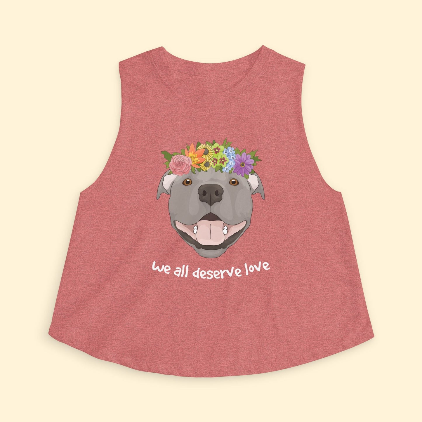 Cropped Muscle Tank | We All Deserve Love - Detezi Designs - 32696767421992248859