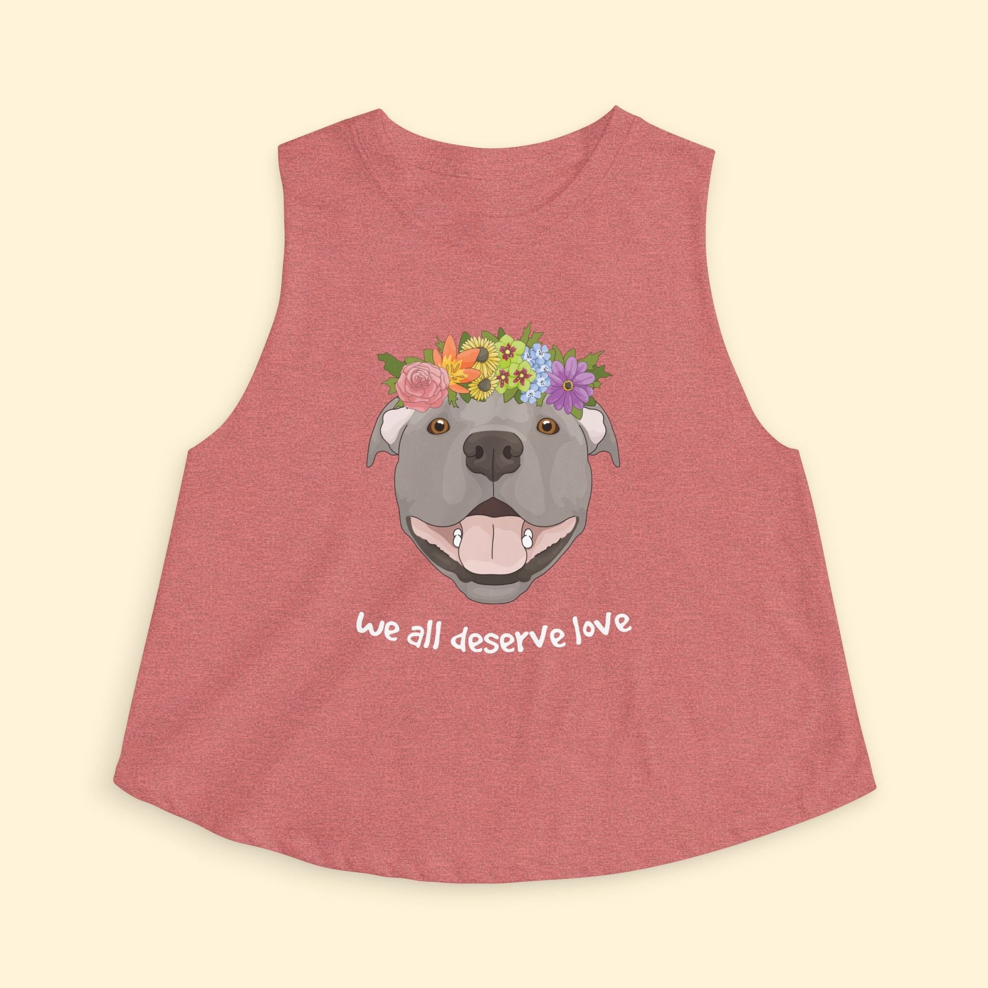 Cropped Muscle Tank | We All Deserve Love - Detezi Designs - 32696767421992248859