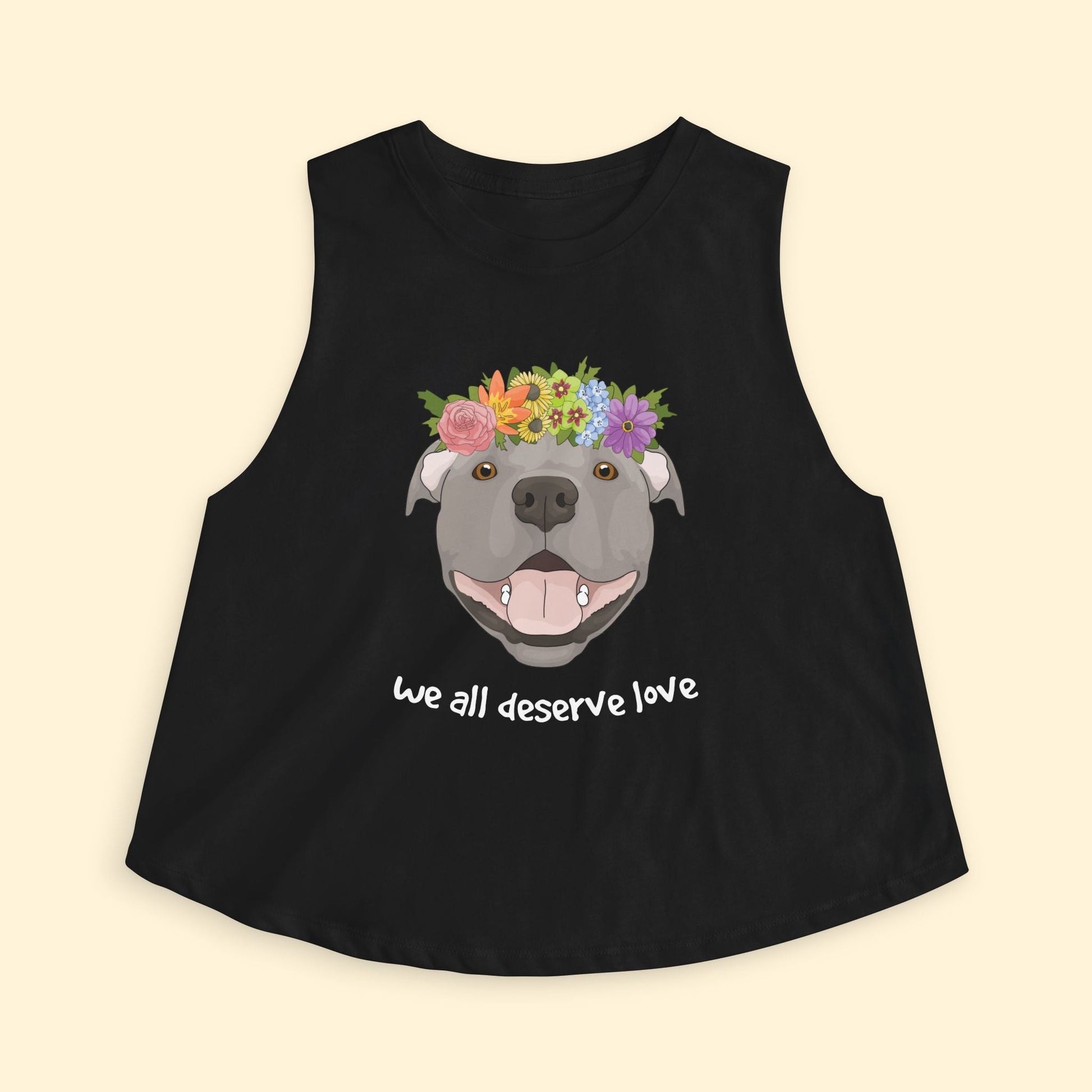 Cropped Muscle Tank | We All Deserve Love - Detezi Designs - 73044890915383832946