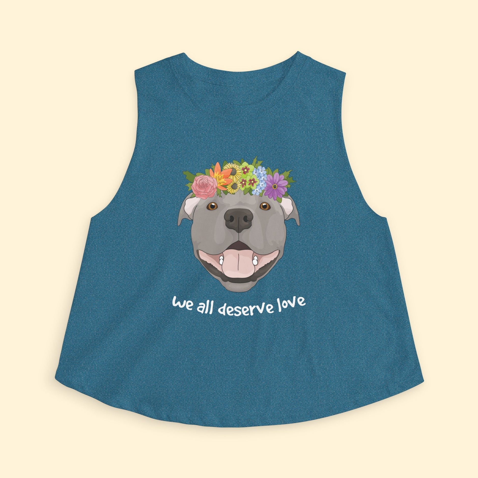 Cropped Muscle Tank | We All Deserve Love - Detezi Designs - 92880382055546598731