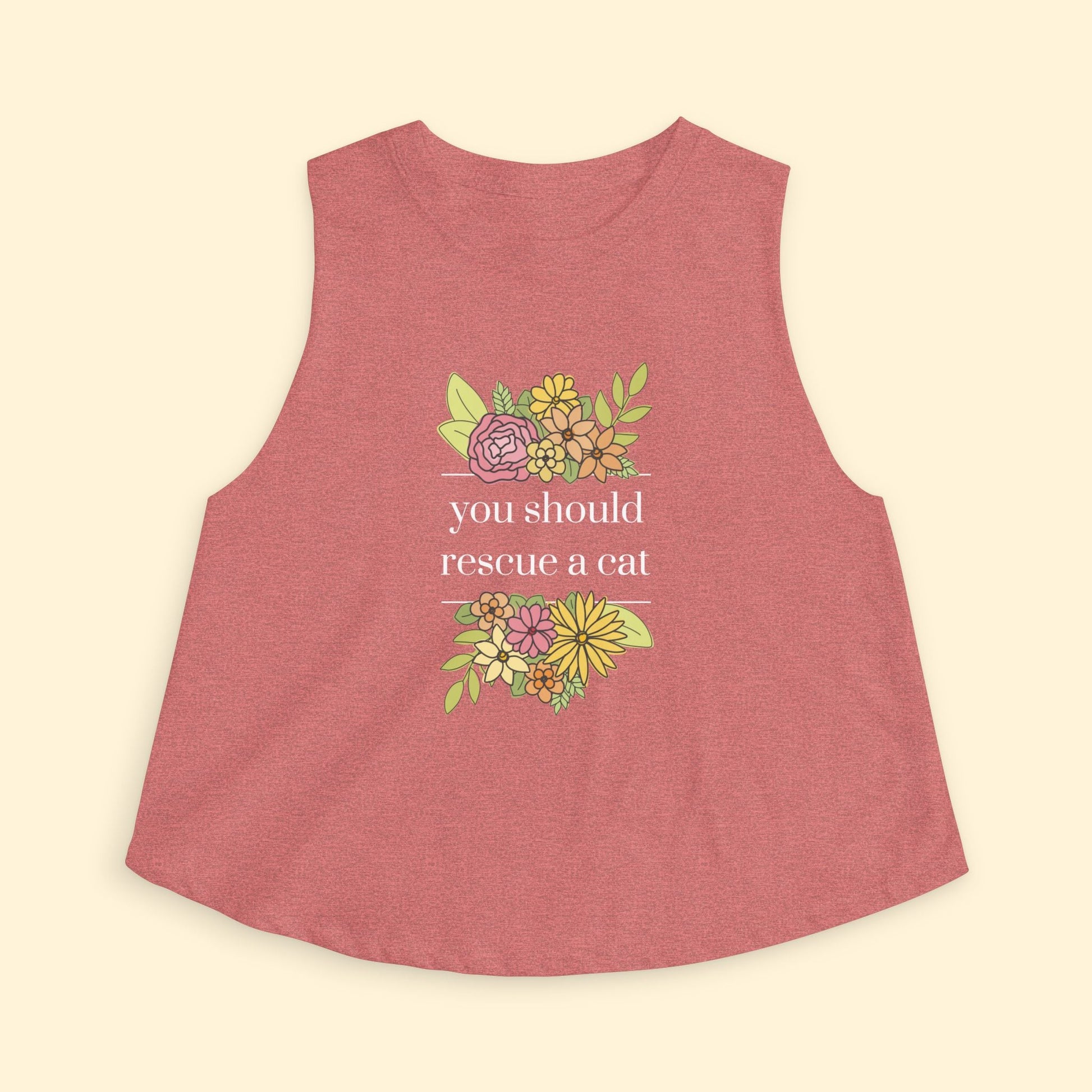 Cropped Muscle Tank | You Should Rescue A Cat - Detezi Designs - 10245176533015095173