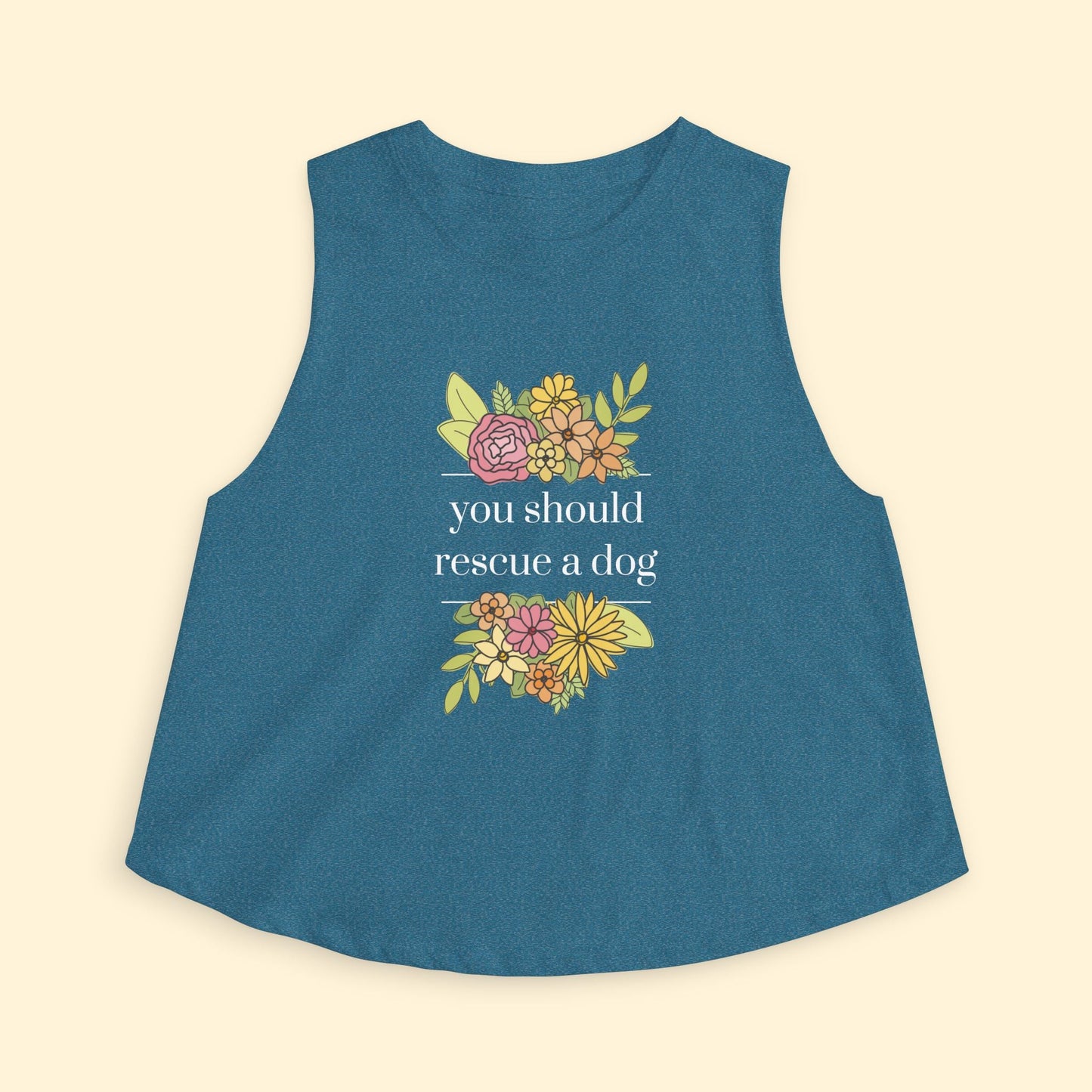 Cropped Muscle Tank | You Should Rescue A Dog - Detezi Designs - 14124680627917675275