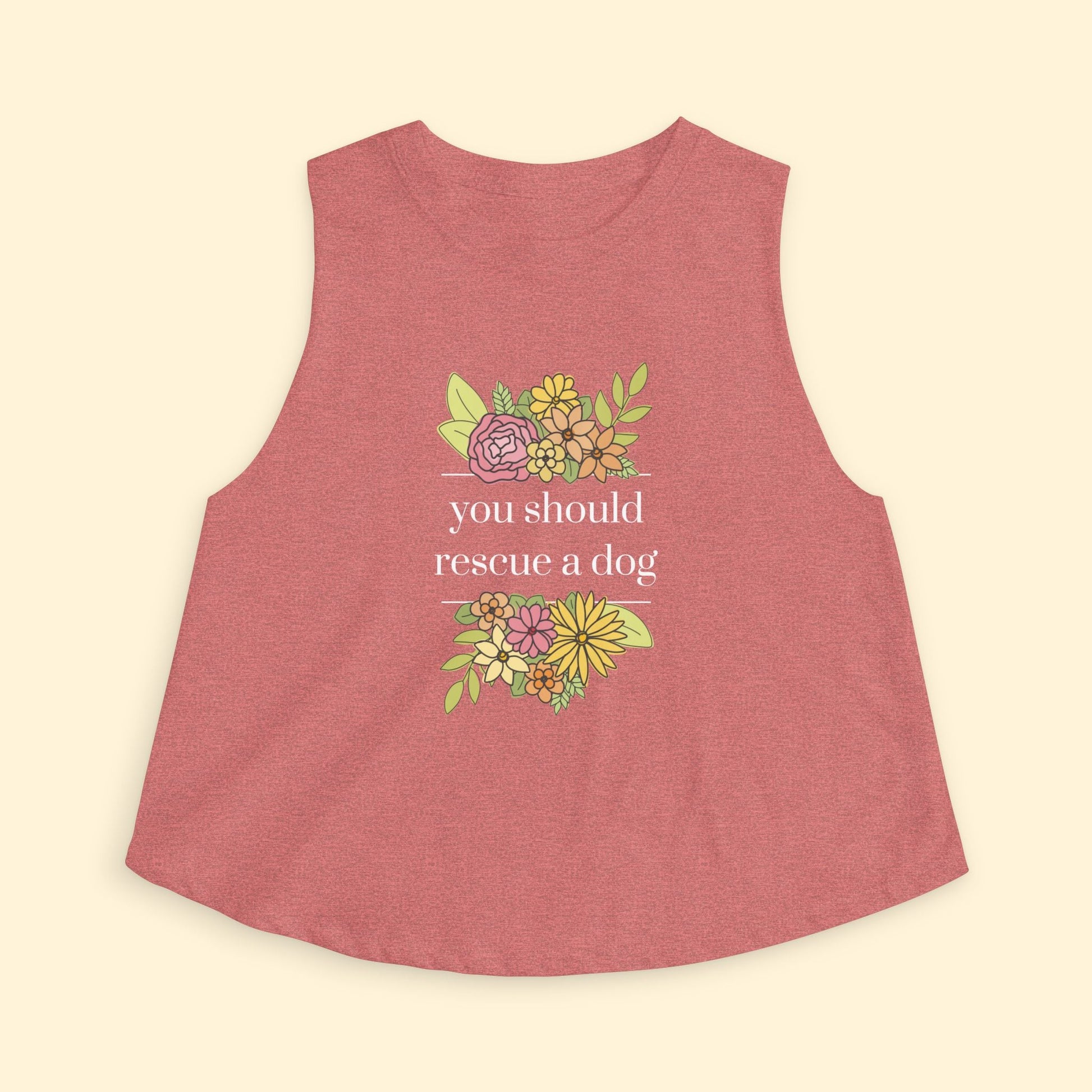 Cropped Muscle Tank | You Should Rescue A Dog - Detezi Designs - 24752797664329859284