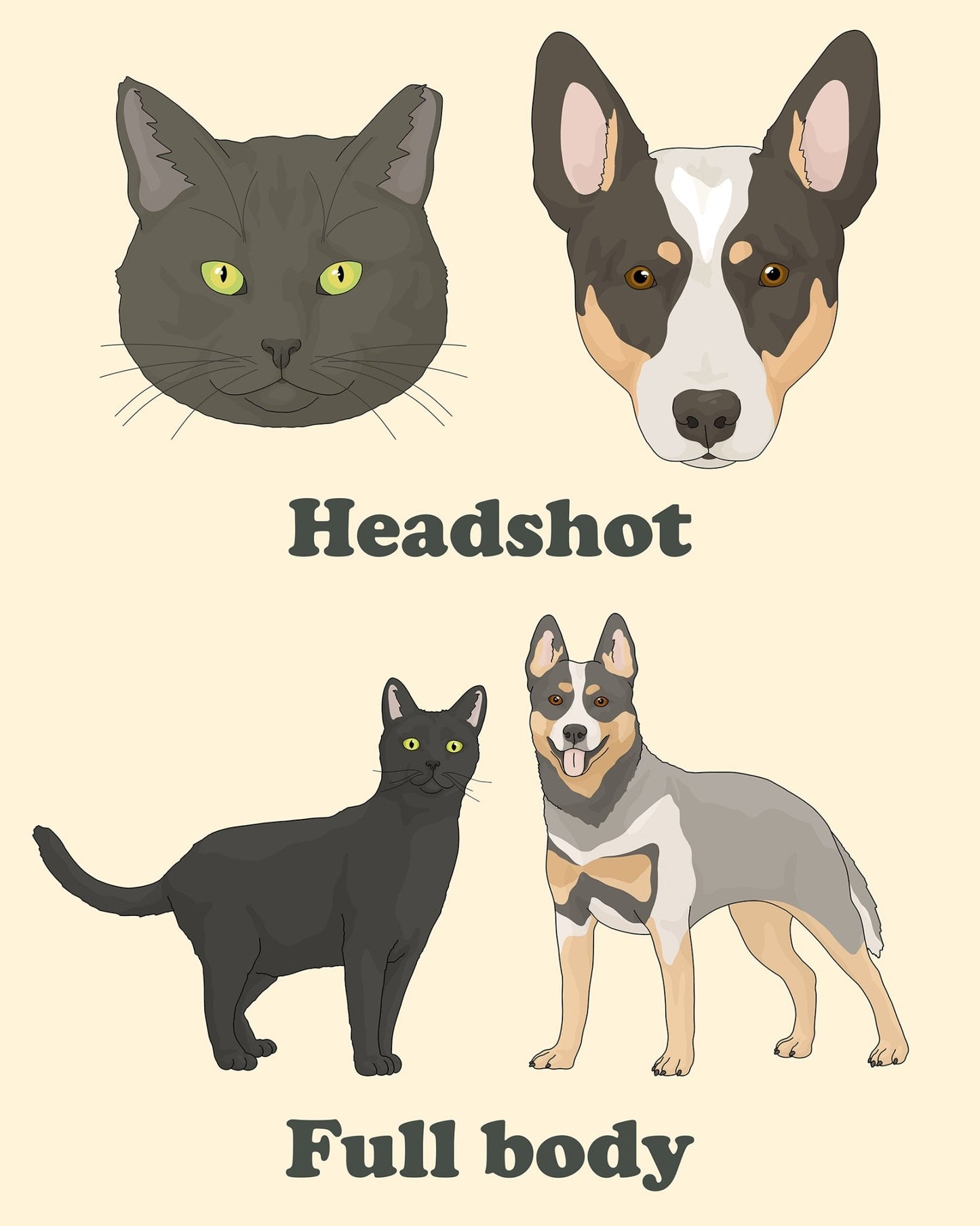 Custom Pet Portrait - Detezi Designs - CPP001