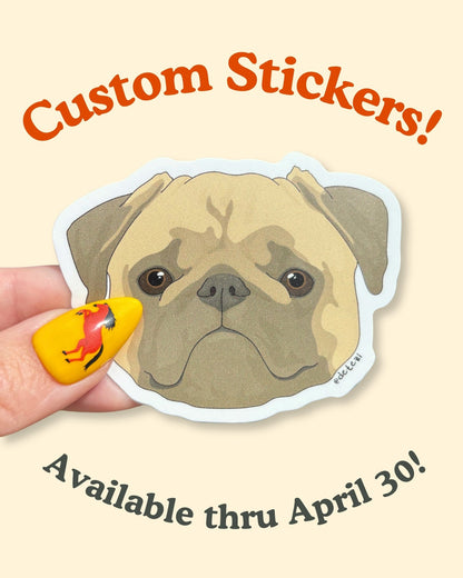 Custom Stickers | Illustrated Pet Portraits - Detezi Designs - 
