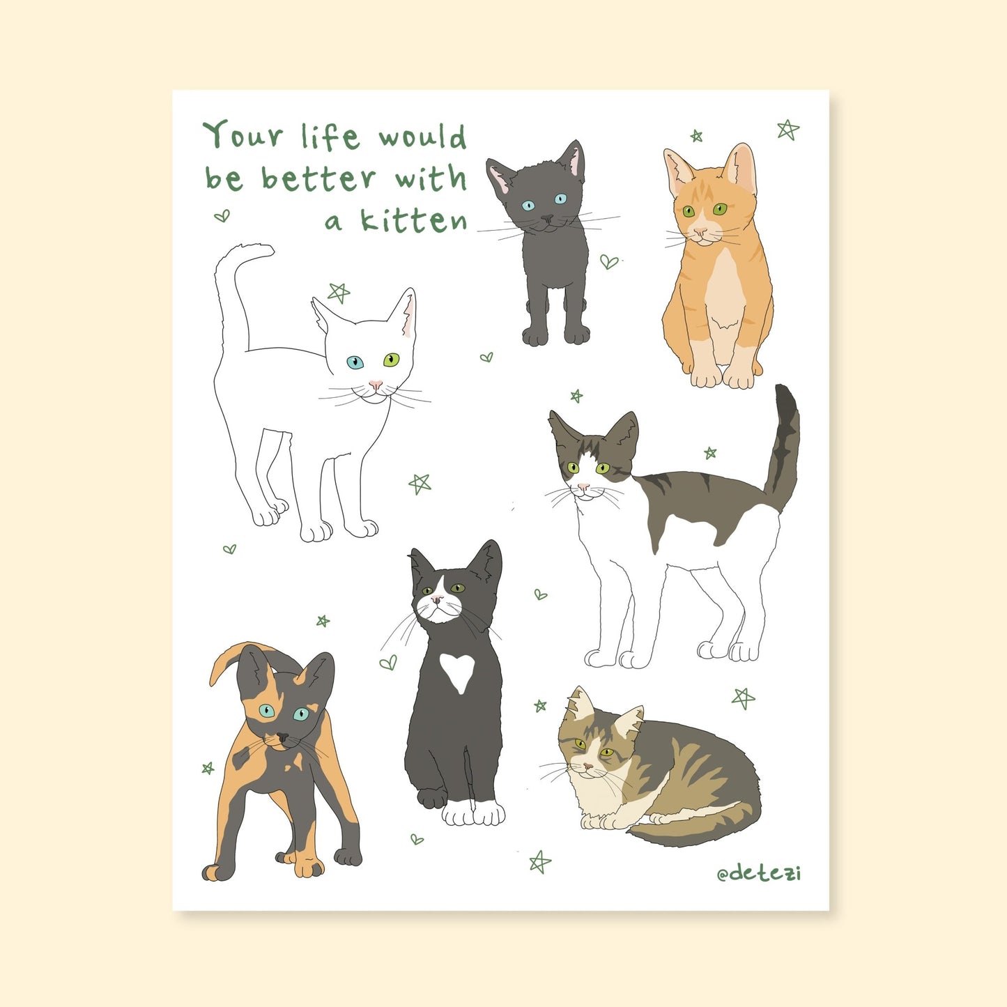Damaged Print | Your Life Would Be Better - Detezi Designs-