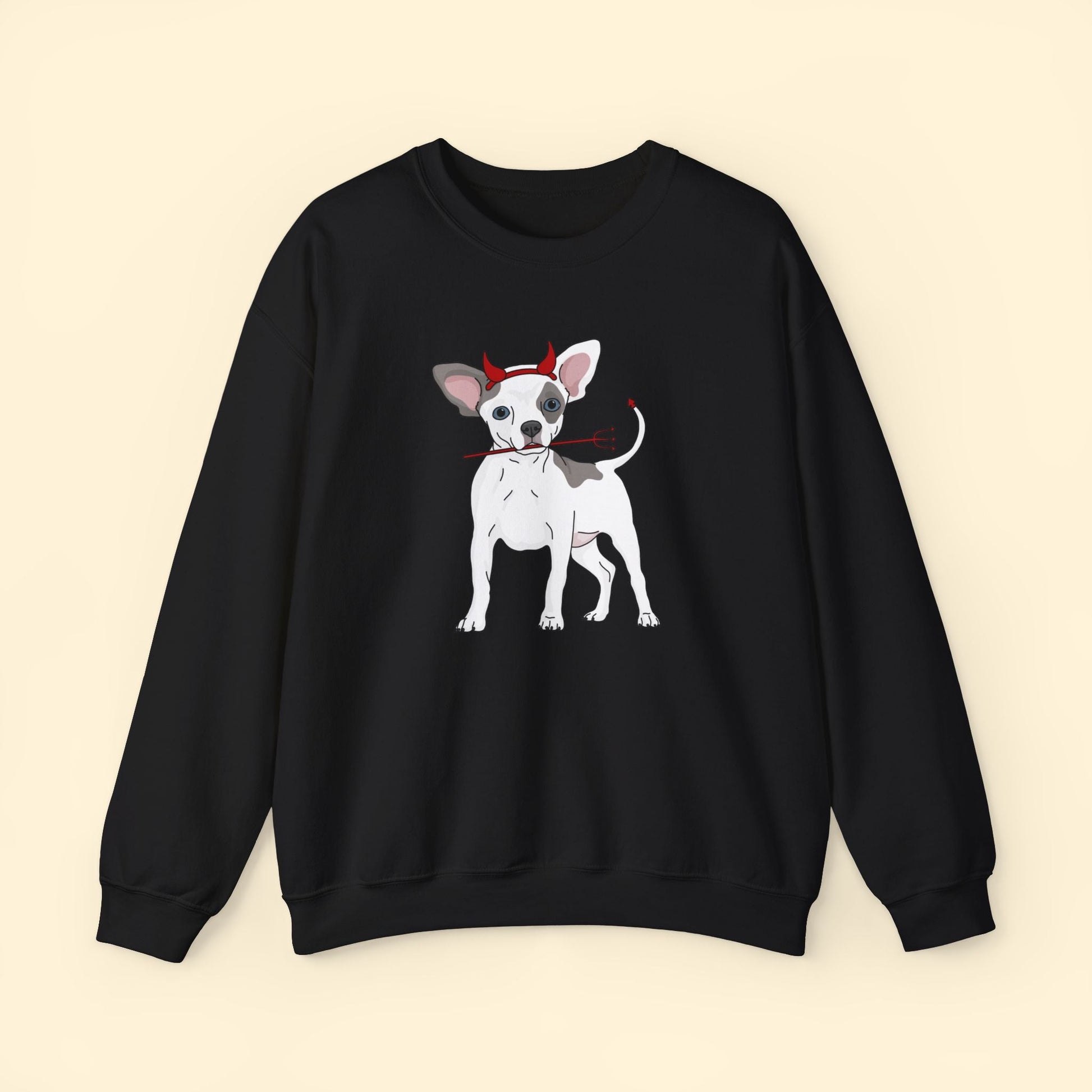 Devil Puppy | Crewneck Sweatshirt - Detezi Designs - 19864912048738618024