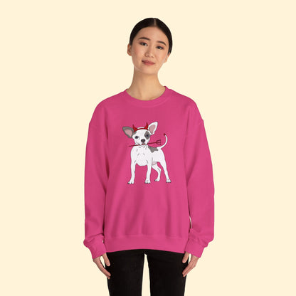 Devil Puppy | Crewneck Sweatshirt - Detezi Designs - 22448795261551564312