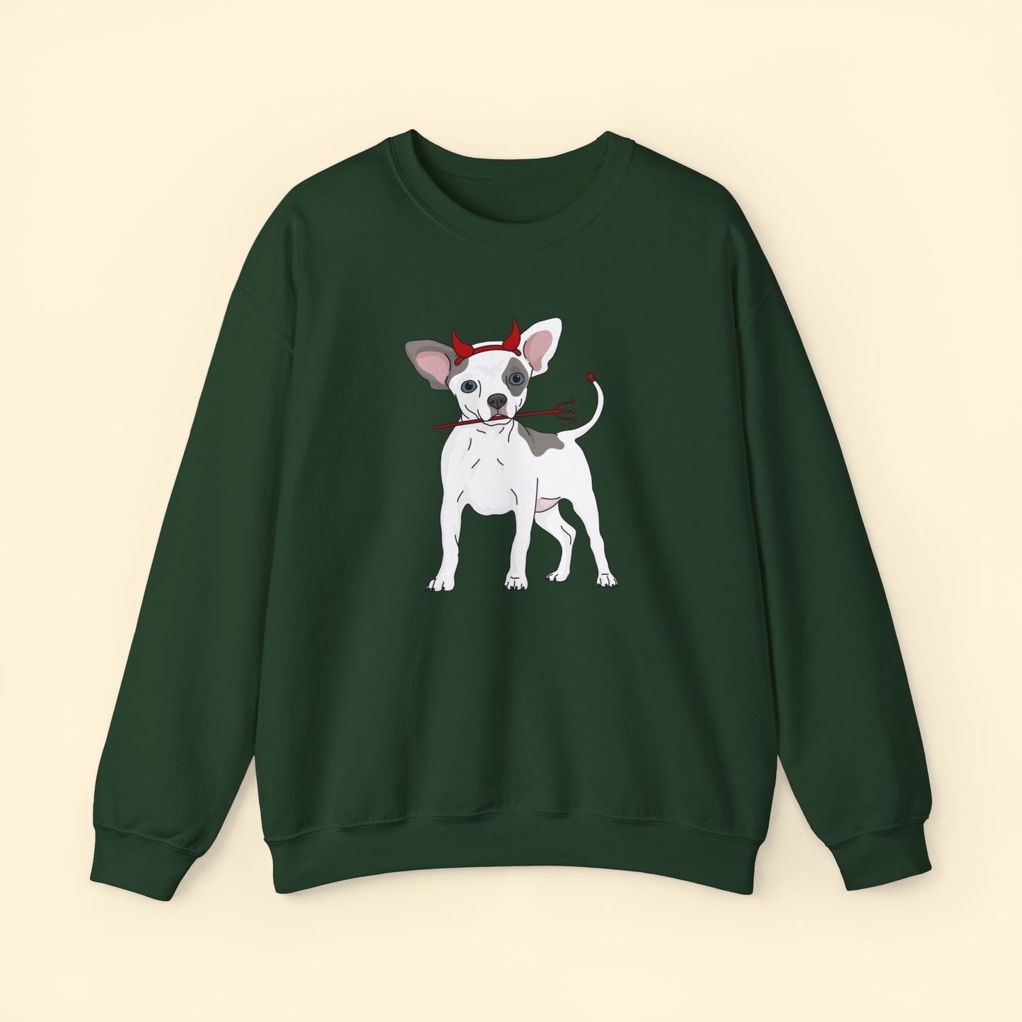 Devil Puppy | Crewneck Sweatshirt - Detezi Designs - 25378351904420358451