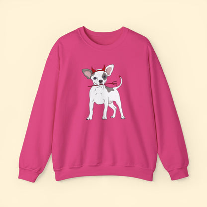 Devil Puppy | Crewneck Sweatshirt - Detezi Designs - 26070286140779059084