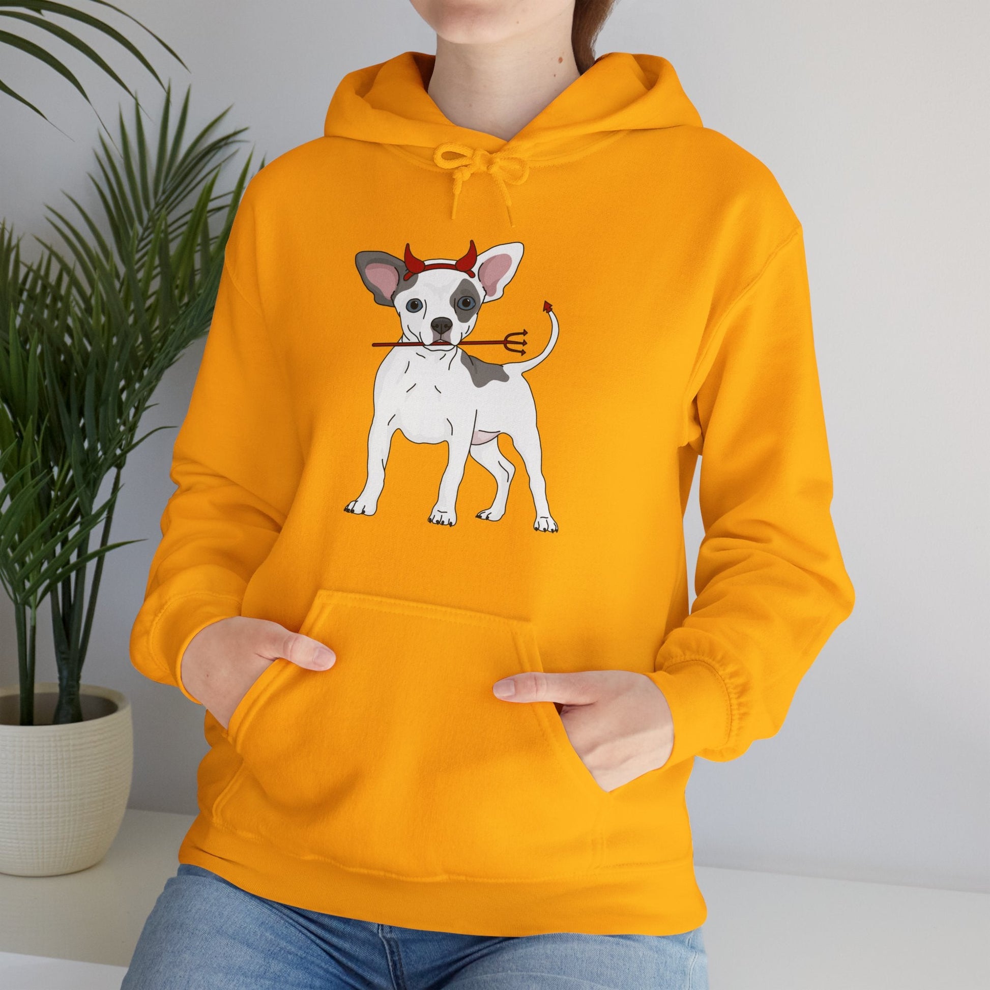 Devil Puppy | Hooded Sweatshirt - Detezi Designs - 21960530781502504351