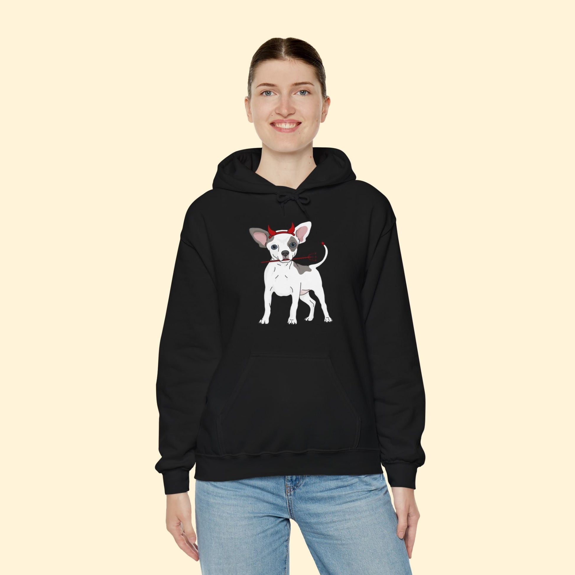 Devil Puppy | Hooded Sweatshirt - Detezi Designs - 27352280924954340098