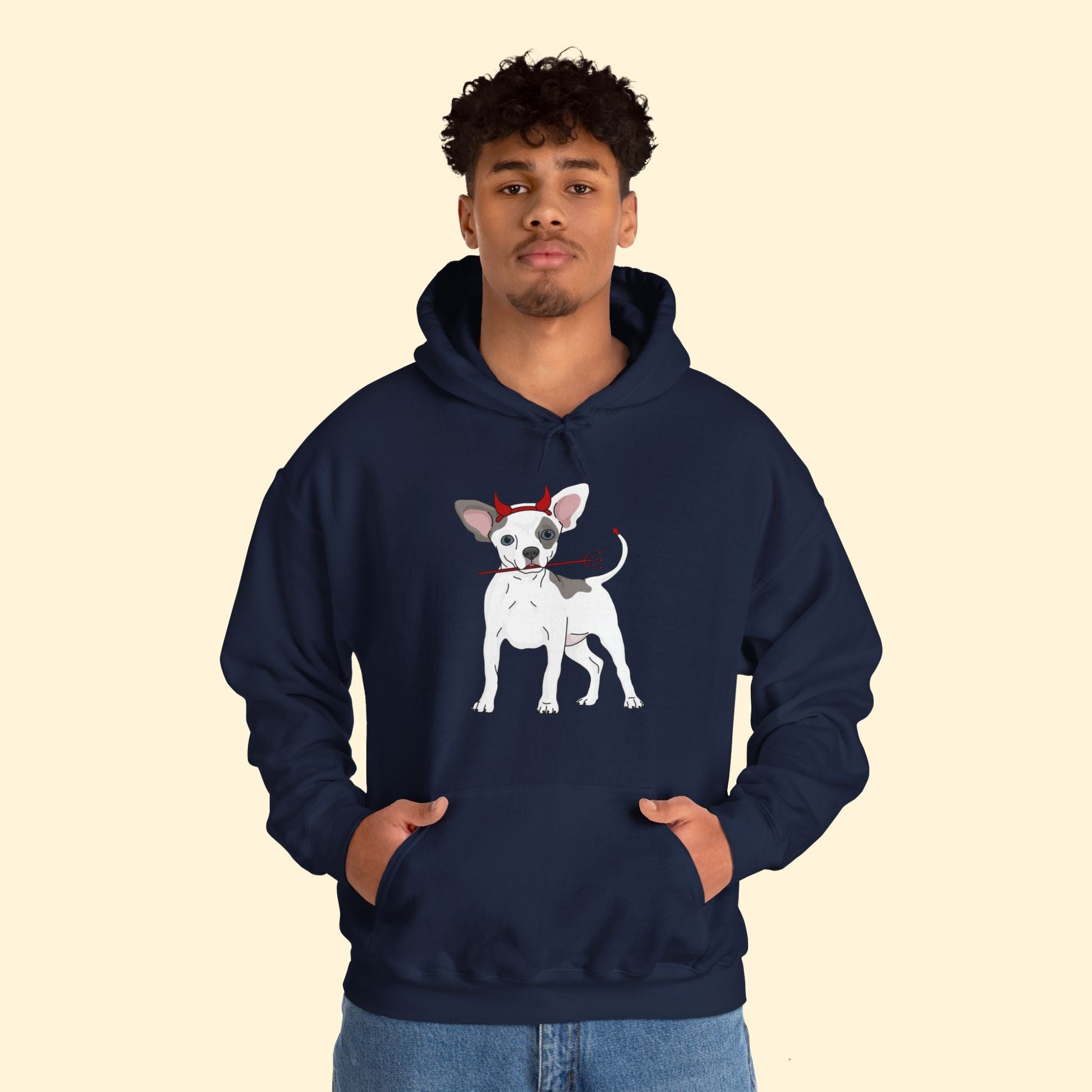 Devil Puppy | Hooded Sweatshirt - Detezi Designs - 27352280924954340098