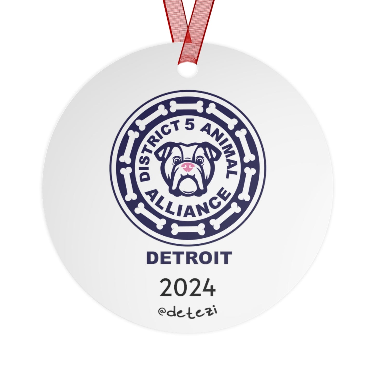 District 5 Animal Alliance Detroit | FUNDRAISER | 2024 Holiday Ornament - Detezi Designs - 36203628721391211199